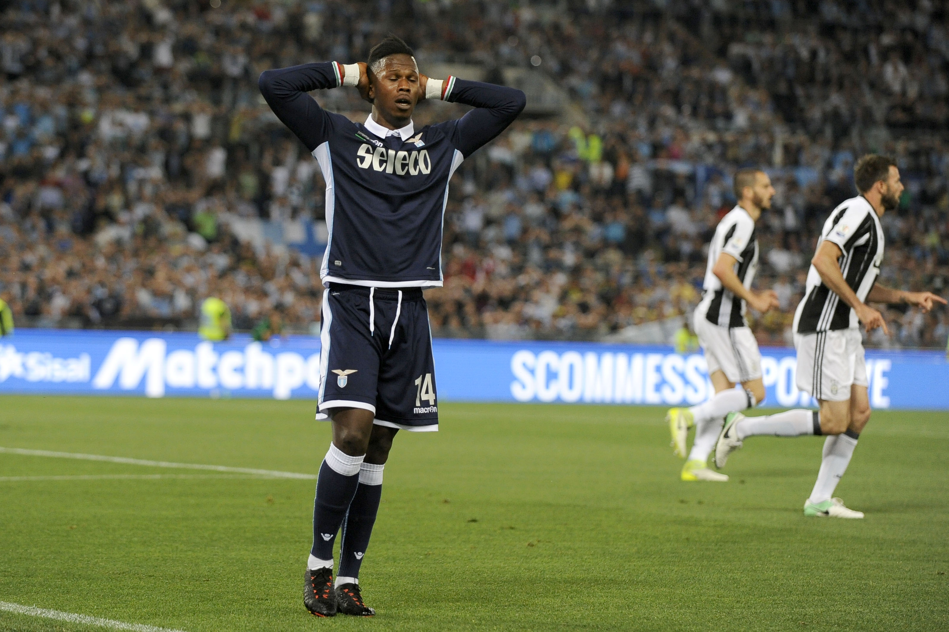 ROME, ROMA - MAY 17: Keita Balde Diao of SS Lazio reactsduring the TIM Cup Final match between SS Lazio and Juventus FC at Olimpico Stadium on May 17, 2017 in Rome, Italy. (Photo by Marco Rosi/Getty Images)