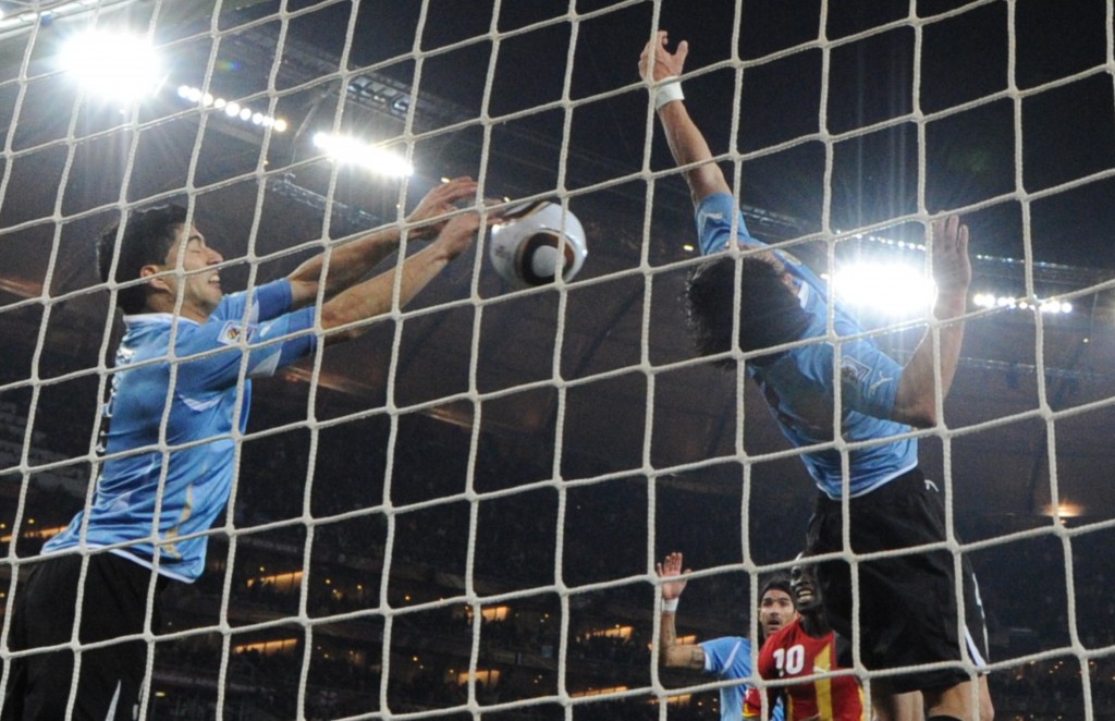 The Defensive Hand of God? (Picture Courtesy - AFP/Getty Images)