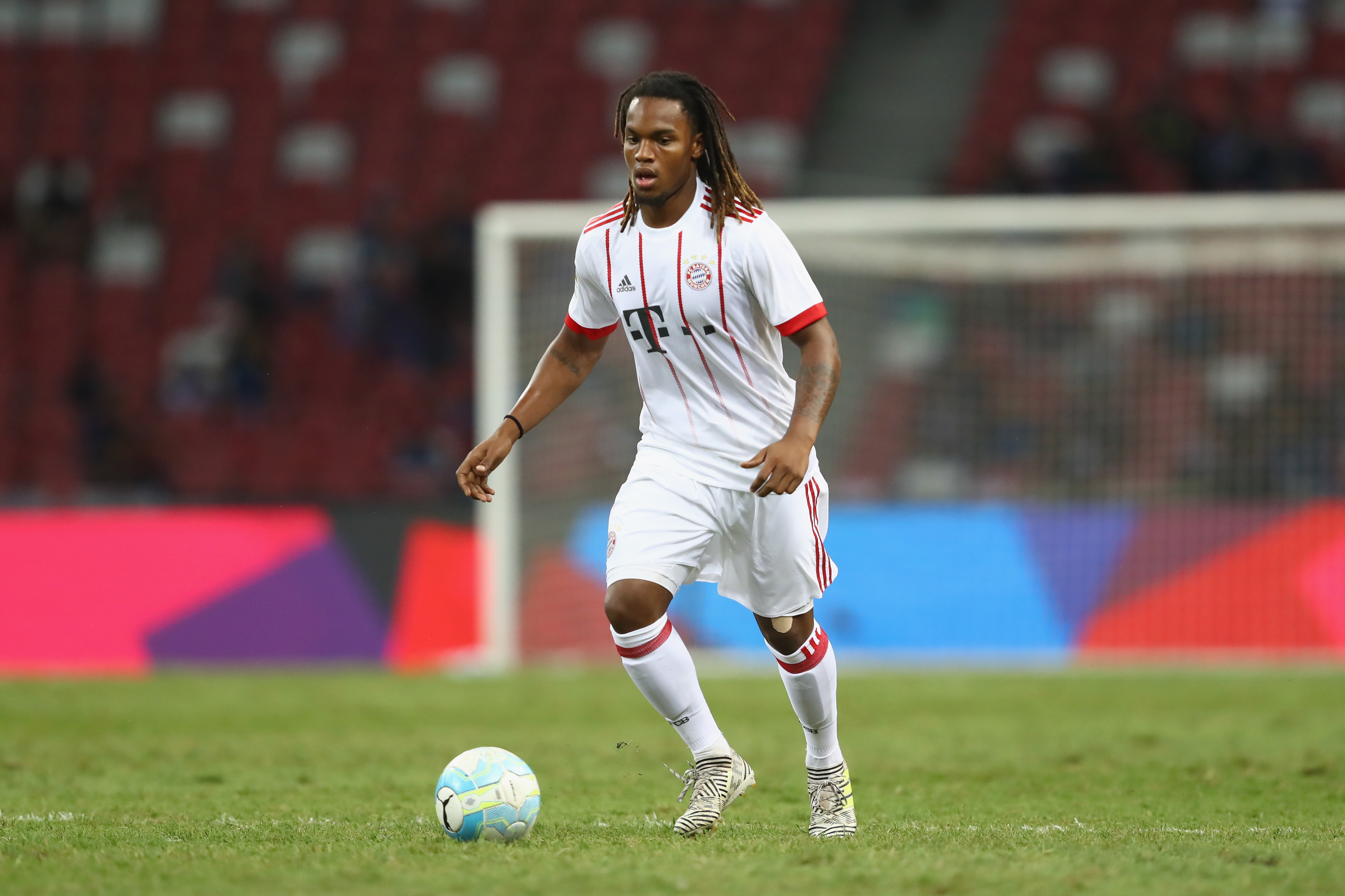 SINGAPORE - JULY 27:  Renato Sanches of Bayern Muenchen runs with the ball  during the International Champions Cup 2017 match between Bayern Muenchen and Inter Milan at National Stadium on July 27, 2017 in Singapore, Singapore.  (Photo by Alexander Hassenstein/Bongarts/Getty Images)