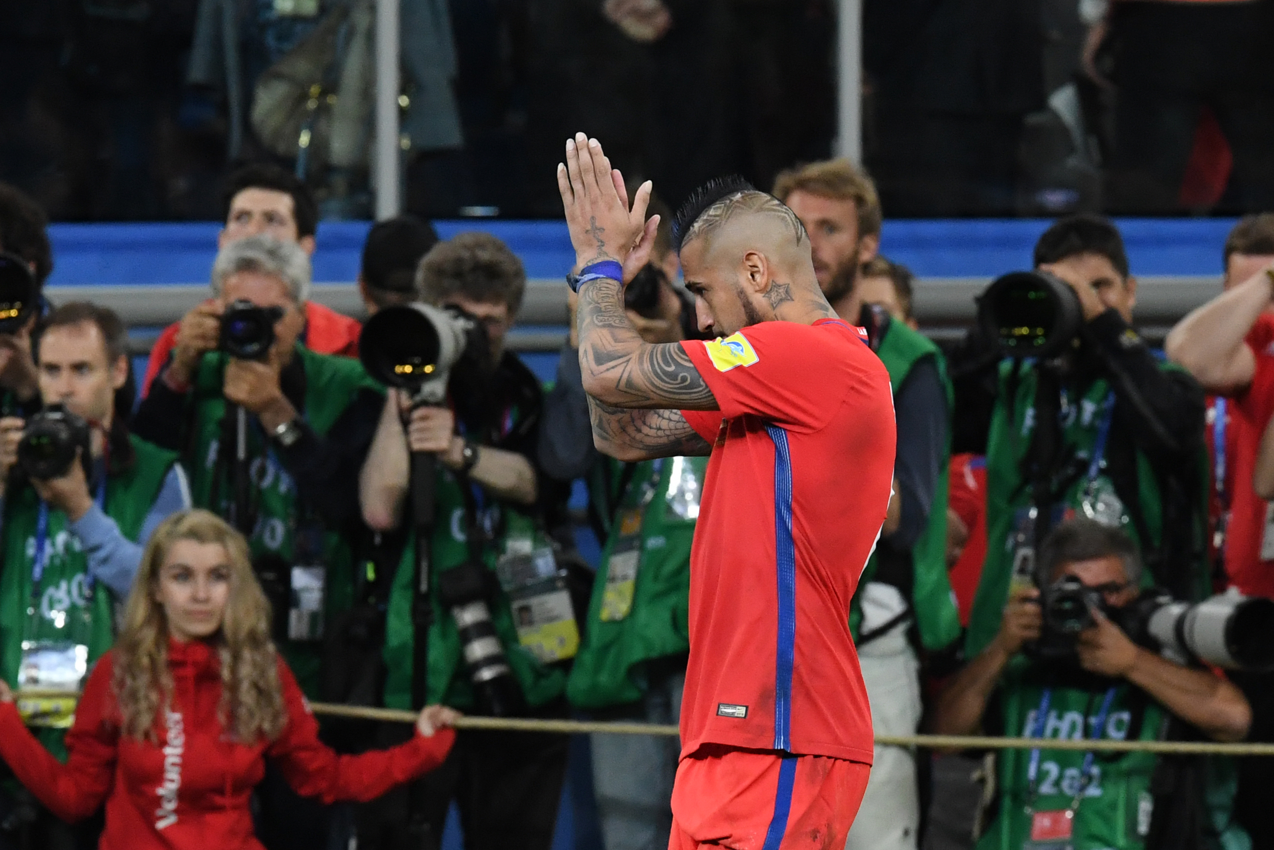 The King leaves the German champions! (Picture Courtesy - AFP/Getty Images)
