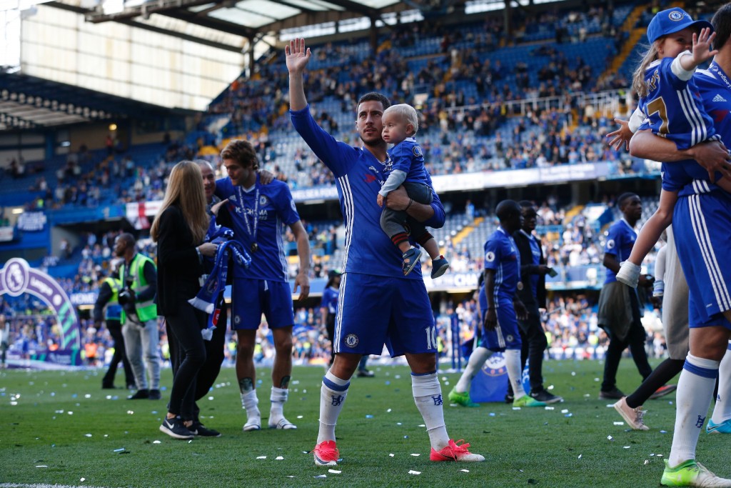 Will Hazard bid his goodbyes to the Chelsea faithfuls? (Photo courtesy - Ian Kington/AFP/Getty Images)