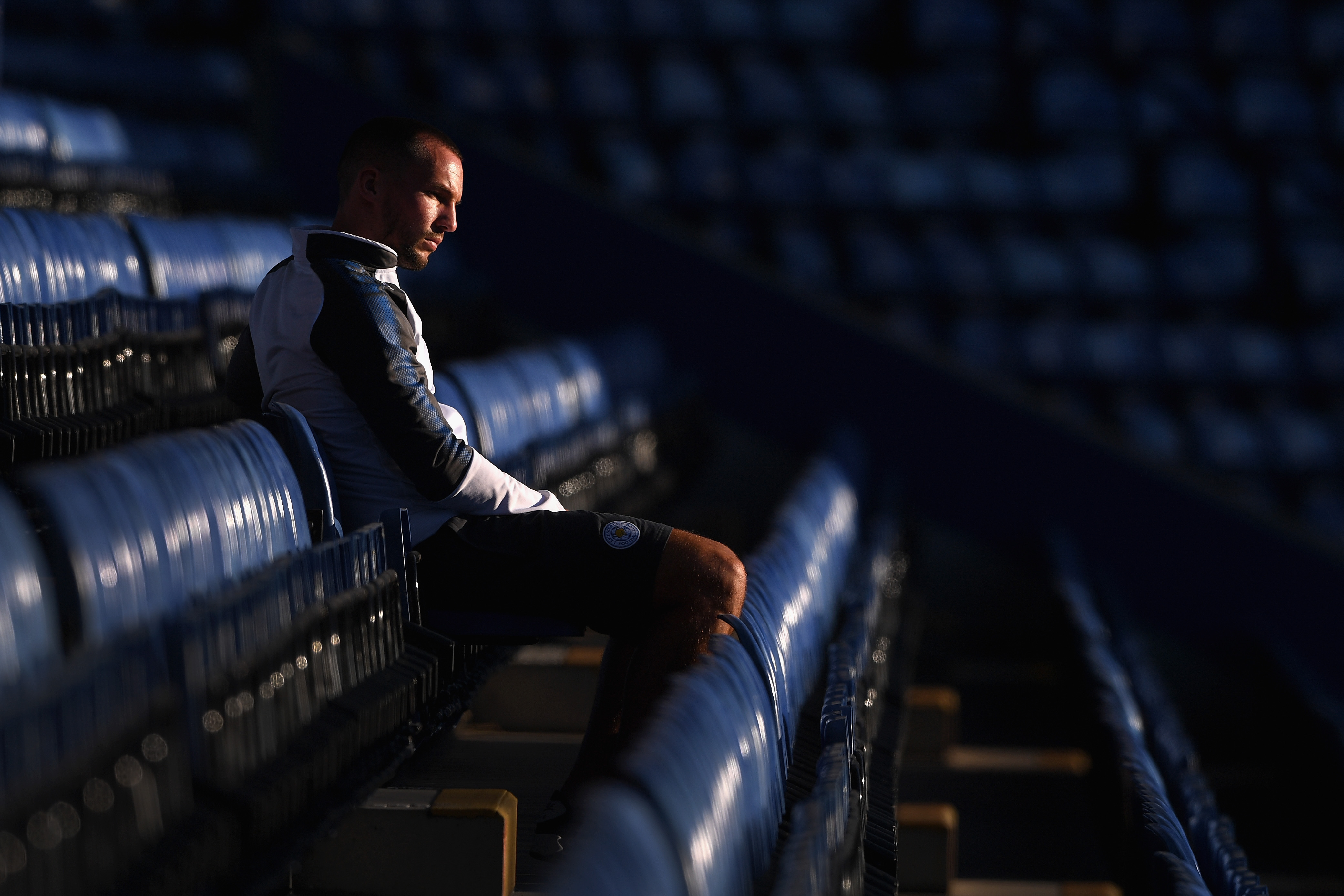 LEICESTER, ENGLAND - AUGUST 04: Danny Drinkwater looks on before the preseason friendly match between Leicester City and Borussia Moenchengladbach at The King Power Stadium on August 4, 2017 in Leicester, United Kingdom. (Photo by Michael Regan/Getty Images)