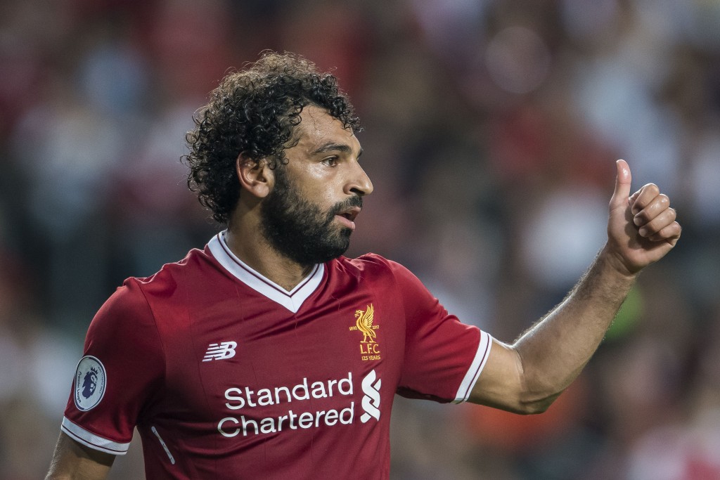 HONG KONG, HONG KONG - JULY 22: Liverpool FC forward Mohamed Salah reacts during the Premier League Asia Trophy match between Liverpool FC and Leicester City FC at Hong Kong Stadium on July 22 2017, in Hong Kong, Hong Kong. (Photo by Victor Fraile/Getty Images)