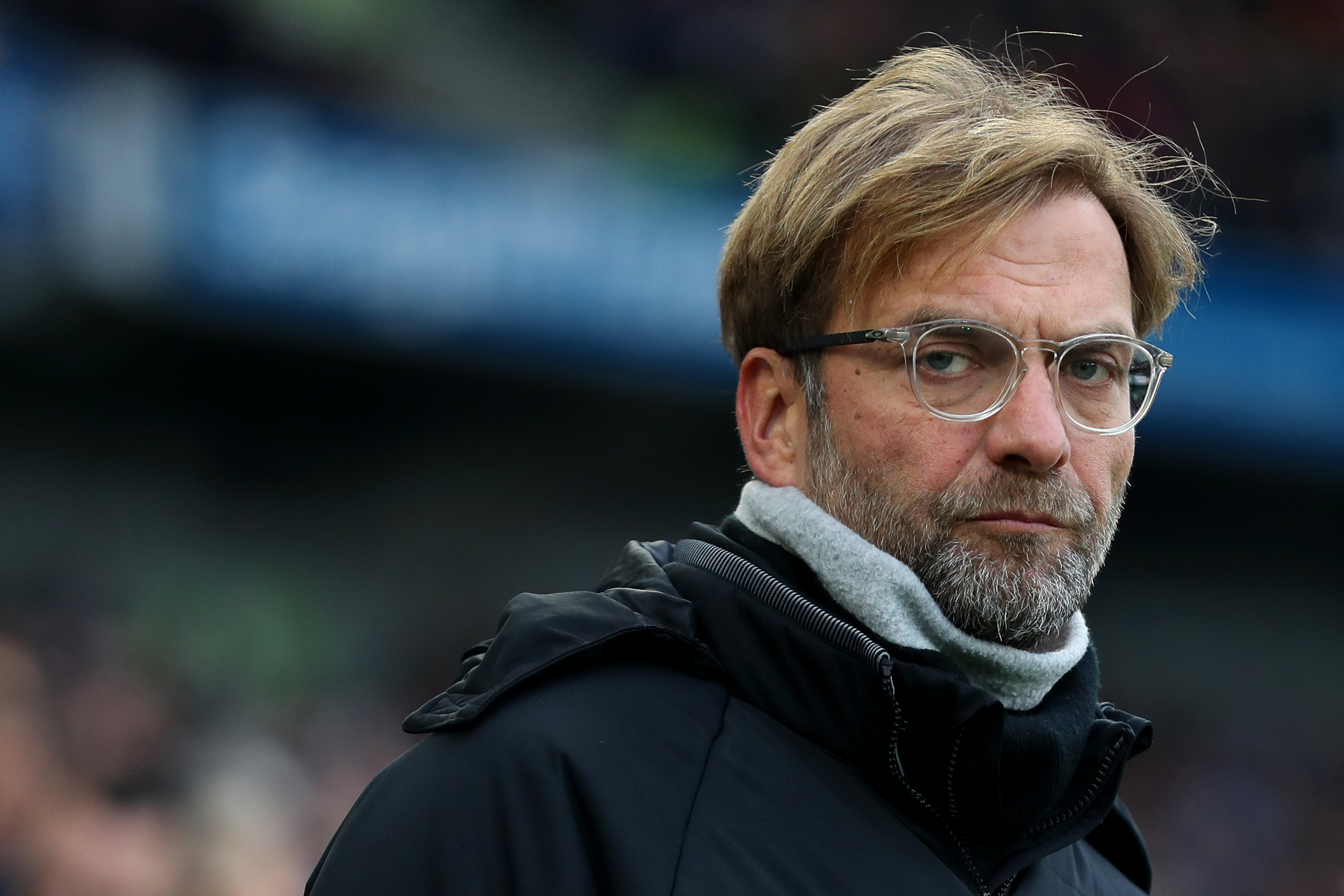 BRIGHTON, ENGLAND - DECEMBER 02: Jurgen Klopp, Manager of Liverpool looks on before the Premier League match between Brighton and Hove Albion and Liverpool at Amex Stadium on December 2, 2017 in Brighton, England. (Photo by Dan Istitene/Getty Images)
