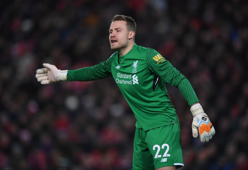 LIVERPOOL, ENGLAND - NOVEMBER 25: Simon Mignolet of Liverpool shouts instructions during the Premier League match between Liverpool and Chelsea at Anfield on November 25, 2017 in Liverpool, England. (Photo by Shaun Botterill/Getty Images)