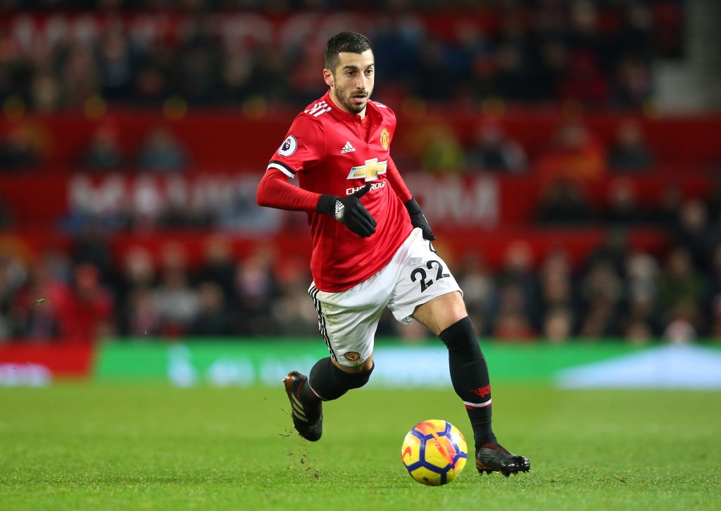 MANCHESTER, ENGLAND - DECEMBER 26: Henrikh Mkhitaryan of Manchester United during the Premier League match between Manchester United and Burnley at Old Trafford on December 26, 2017 in Manchester, England. (Photo by Alex Livesey/Getty Images)