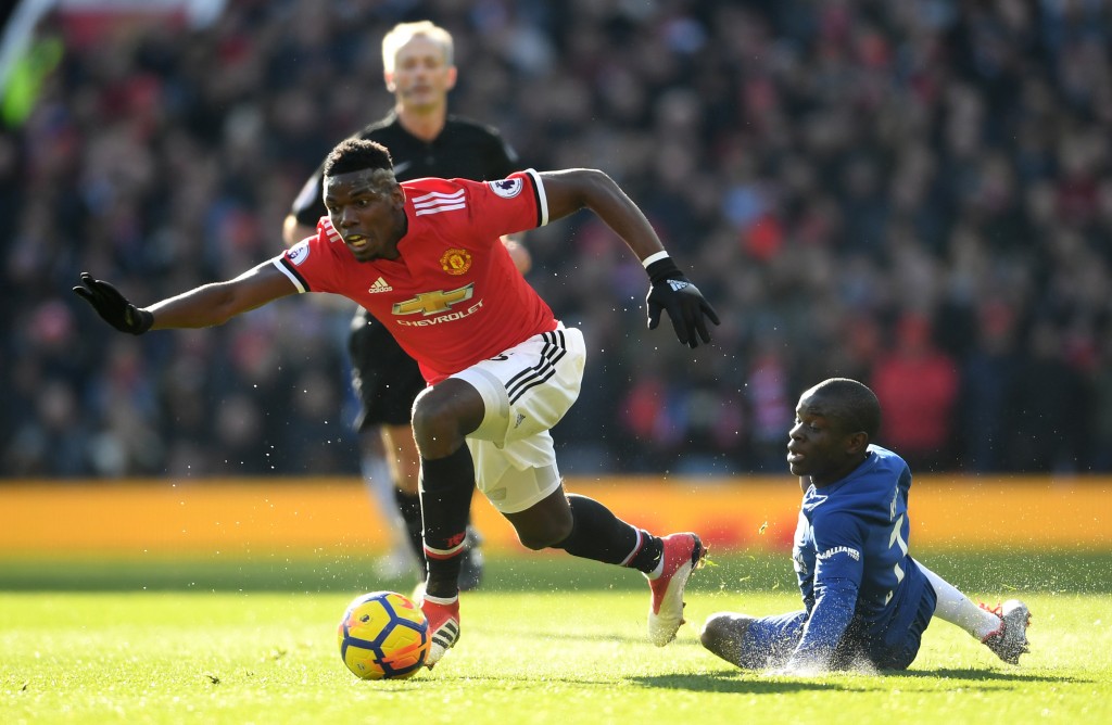 Pogba won the battle of the Frenchmen. (Photo courtesy - Laurence Griffiths/Getty Images)