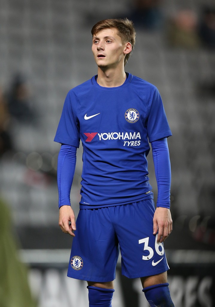 MILTON KEYNES, ENGLAND - DECEMBER 06: Kyle Scott of Chelsea in action during the Checkatrade Trophy Second Round match between Milton Keynes Dons and Chelsea U21vat StadiumMK on December 6, 2017 in Milton Keynes, England. (Photo by Pete Norton/Getty Images)
