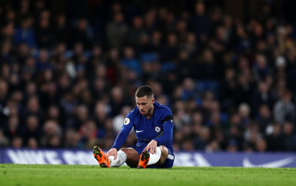 LONDON, ENGLAND - MARCH 10: Eden Hazard of Chelsea during the Premier League match between Chelsea and Crystal Palace at Stamford Bridge on March 10, 2018 in London, England. (Photo by Catherine Ivill/Getty Images)