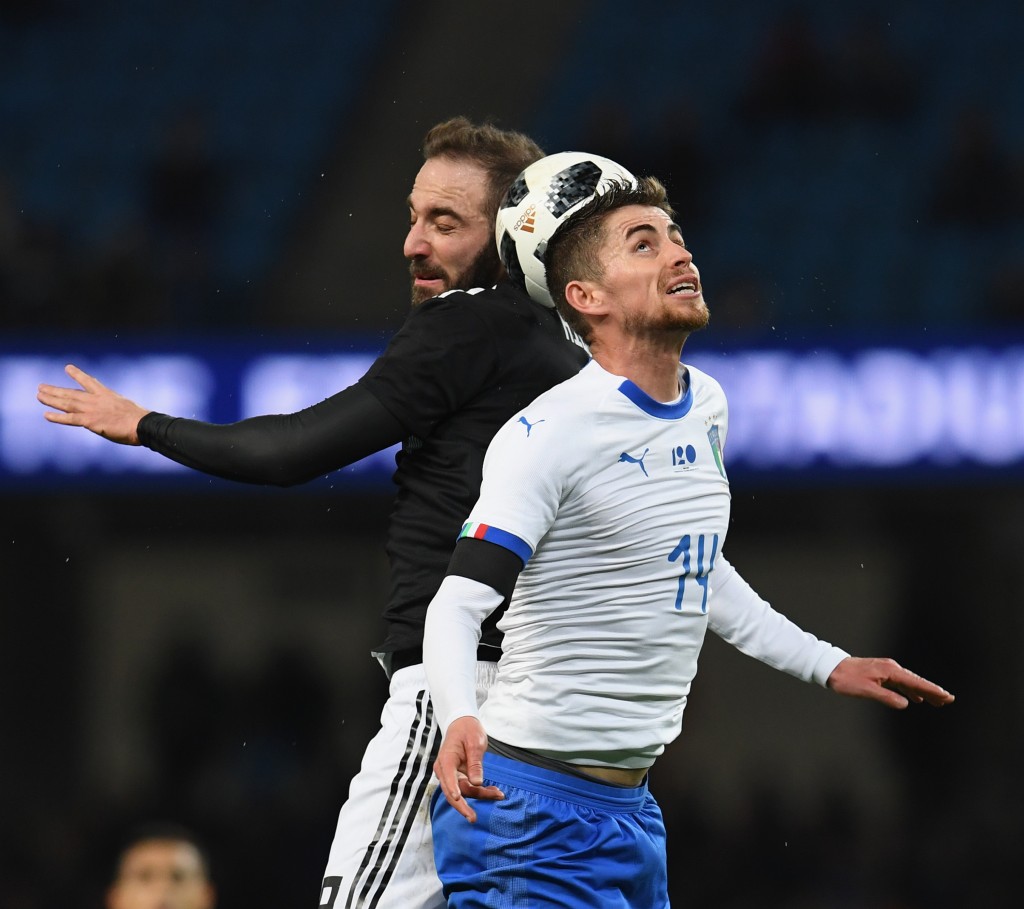 Jorginho (R) had a decent outing while Higuain (L) did not (Photo by Claudio Villa/Getty Images)
