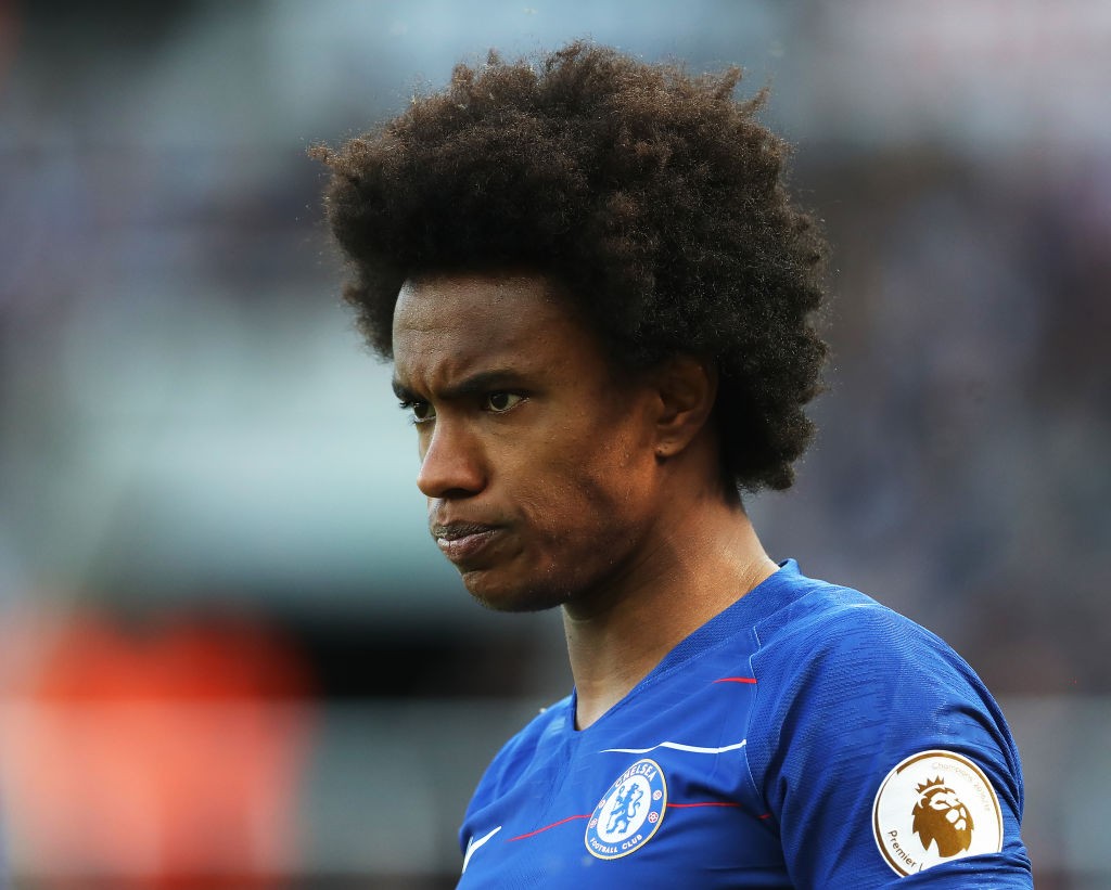 NEWCASTLE UPON TYNE, ENGLAND - MAY 13: Willian of Chelsea is seen during the Premier League match between Newcastle United and Chelsea at St. James Park on May 13, 2018 in Newcastle upon Tyne, England. (Photo by Ian MacNicol/Getty Images)