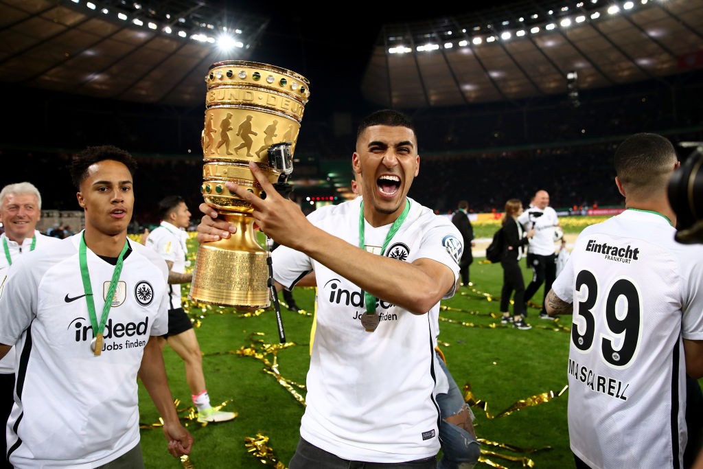 Arsenal target Aymen Barkok won the DFB Pokal last season with Frankfurt defeating Bayern Munich in the Final. (Photo courtesy: AFP/Getty)
