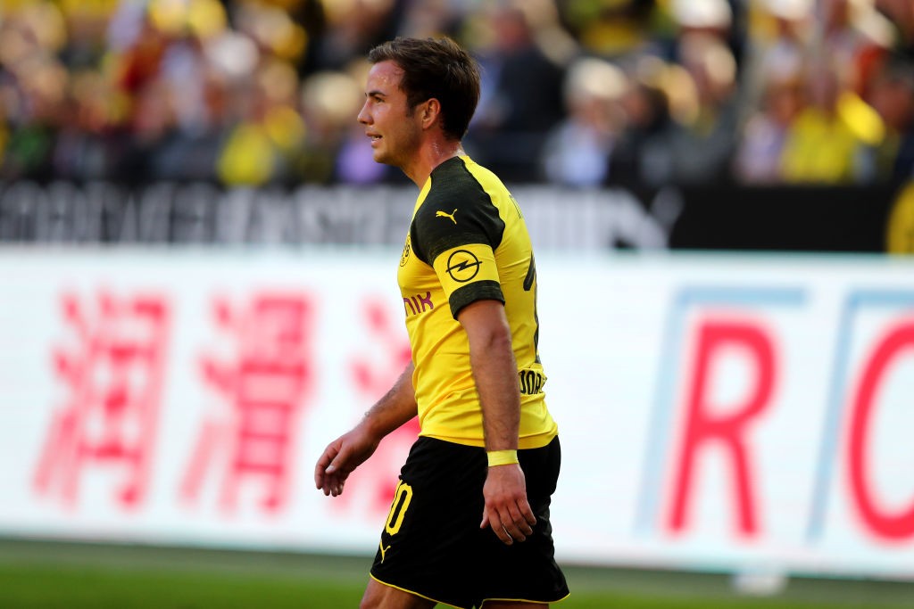 DORTMUND, GERMANY - MAY 05: Mario Goetze of Dortmund is seen during the Bundesliga match between Borussia Dortmund and 1. FSV Mainz 05 at Signal Iduna Park on May 5, 2018 in Dortmund, Germany. (Photo by Christof Koepsel/Bongarts/Getty Images)