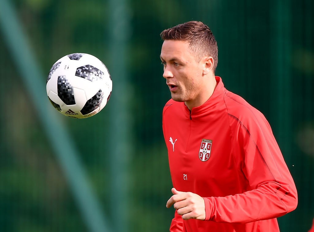 Matic will be integral to Serbia's hopes on Friday. (Photo by ATTILA KISBENEDEK/AFP/Getty Images)