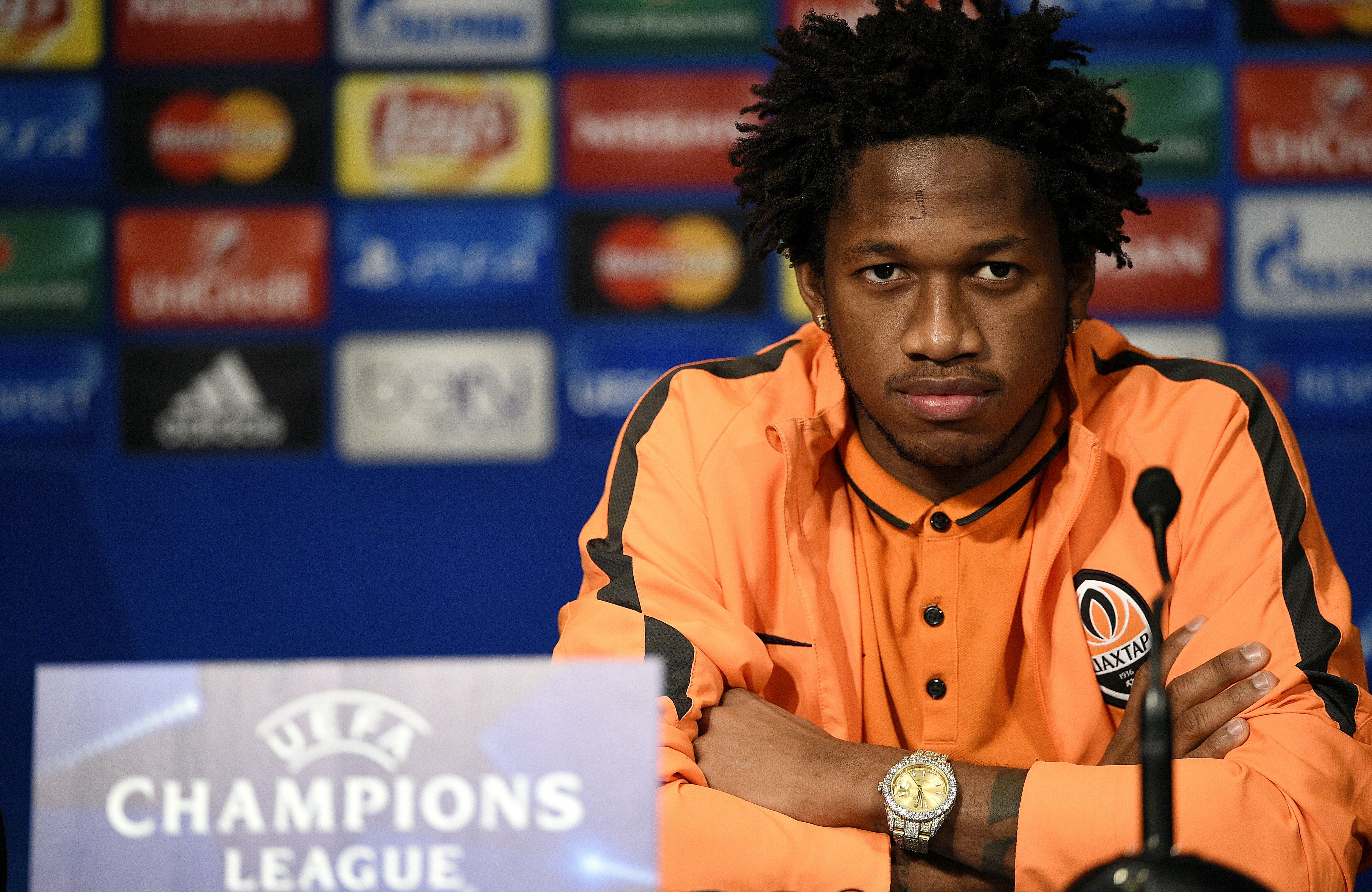 Shakhtar Donetsk's Brazilian midfielder Fred gives a press conference at the Parc des Princes stadium in Paris, on December 7, 2015, on the eve of the UEFA Champions League football match Shakhtar Donetsk against Paris Saint Germain (PSG). / AFP PHOTO (Photo credit should read FRANCK FIFE,PATRICIA DE MELO MOREIRA/AFP/Getty Images)