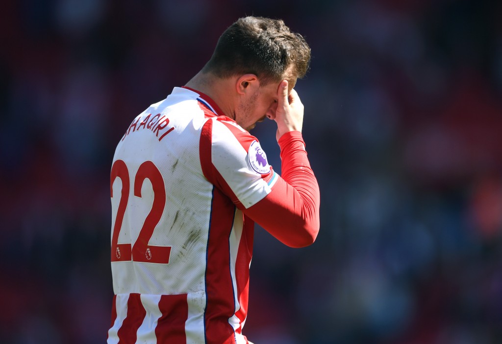 A difficult season at Stoke City, Shaqiri would be hoping for a better time at a new club this season. (Picture Courtesy - AFP/Getty Images)
