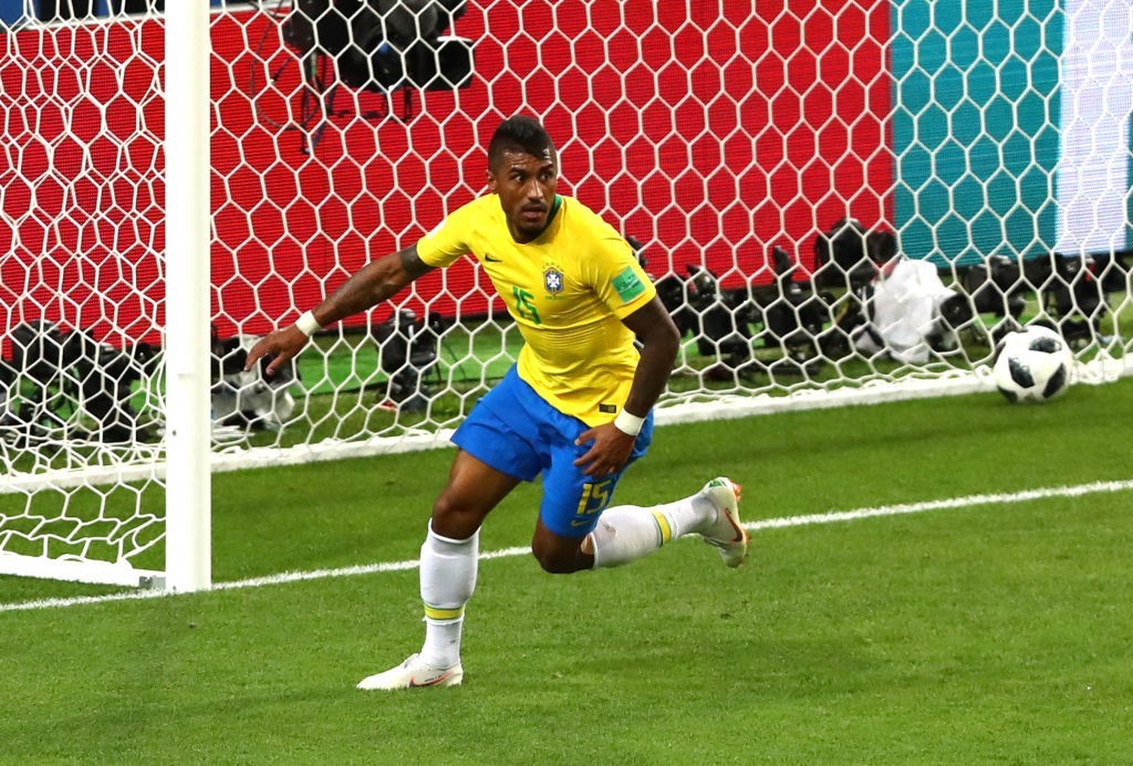 Paulinho's goal set Brazil on their way (Photo by Dean Mouhtaropoulos/Getty Images)