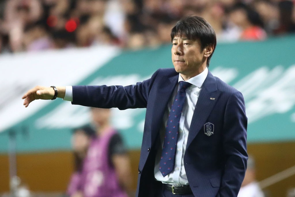 Manager Shin Tae-yong will be under pressure to deliver the results (Photo by Chung Sung-Jun/Getty Images)