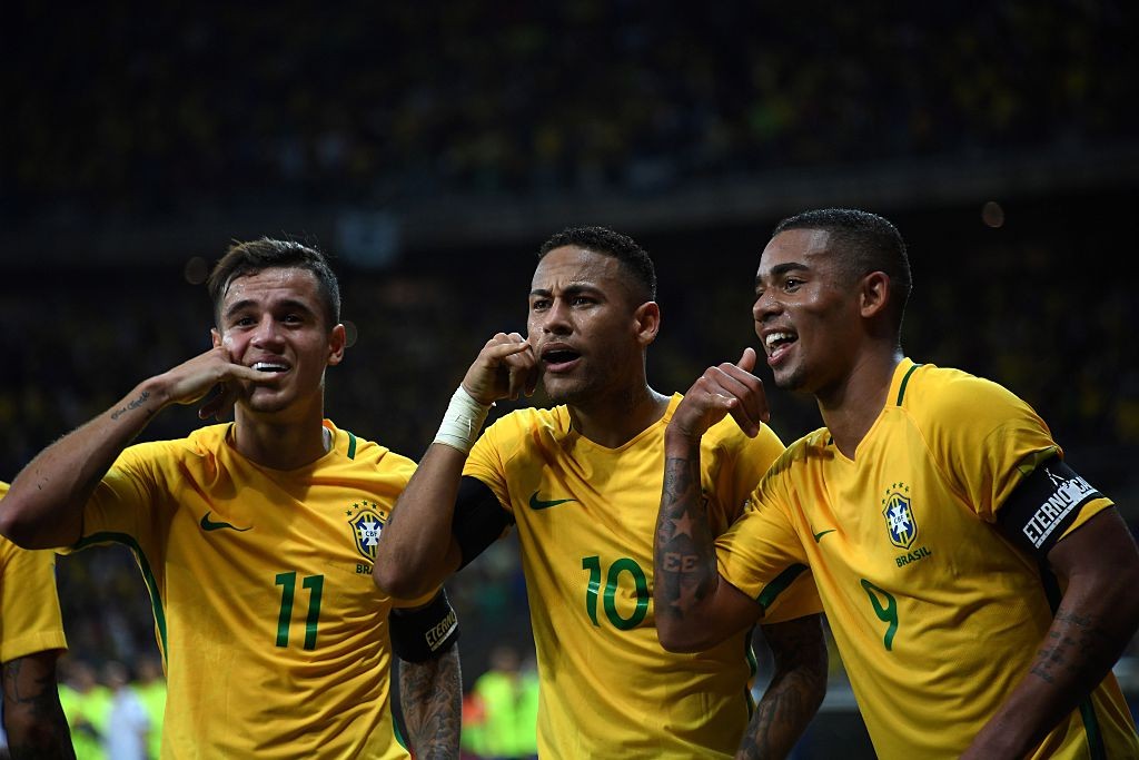 The trio of Coutinho, Neymar and Jesus will be key to Brazil's attacking display in Russia. (Photo courtesy: Vanderlei Almeida/AFP/Getty Images)
