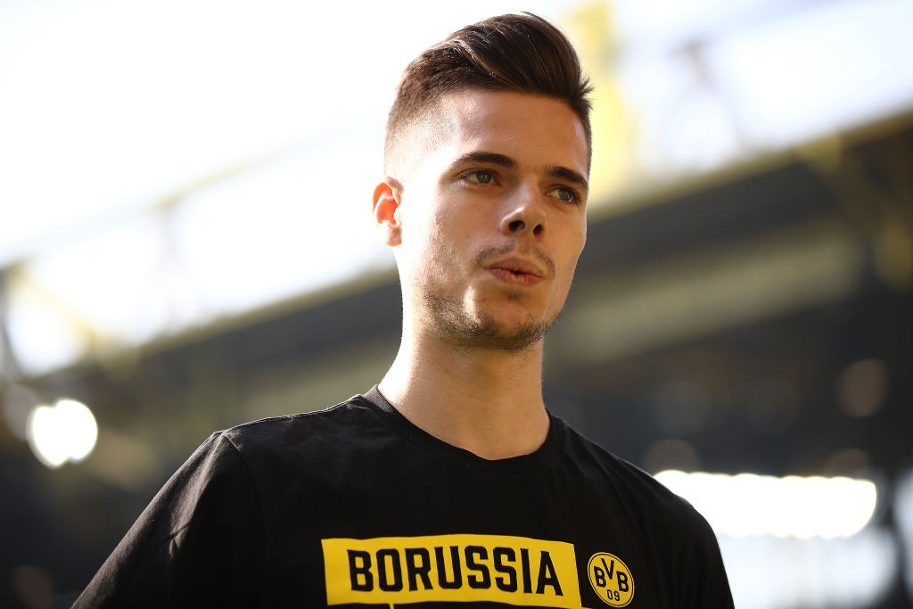 DORTMUND, GERMANY - APRIL 21: Julian Weigl of Dortmund looks on before the Bundesliga match between Borussia Dortmund and Bayer 04 Leverkusen at Signal Iduna Park on April 21, 2018 in Dortmund, Germany. (Photo by Maja Hitij/Bongarts/Getty Images)