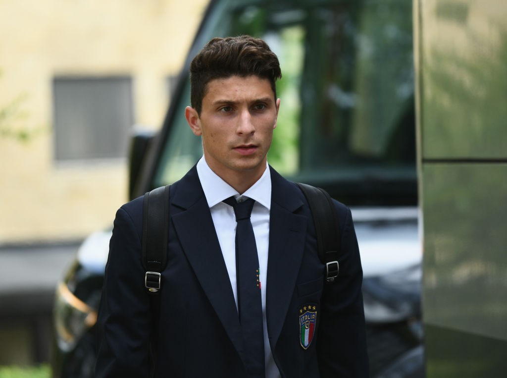 FLORENCE, ITALY - MAY 27: Mattia Caldara of Italy departs to San Gallo on May 27, 2018 in Florence, Italy. (Photo by Claudio Villa/Getty Images)