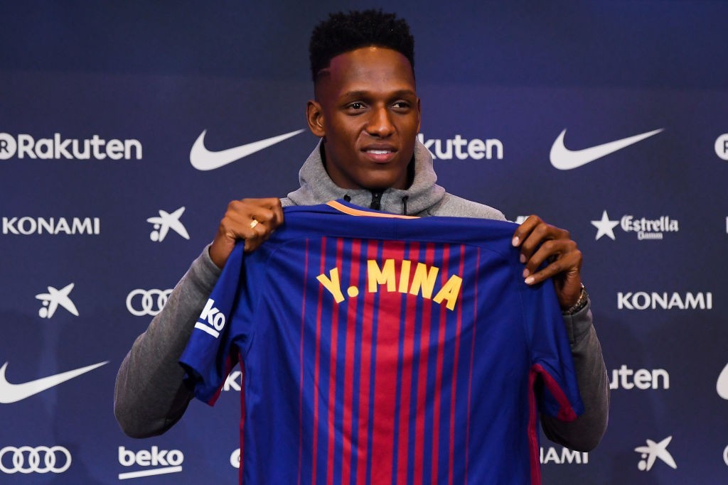 The Barcelona adventure didn't last long for Yerry Mina. (Photo courtesy - David Ramos/Getty Images)