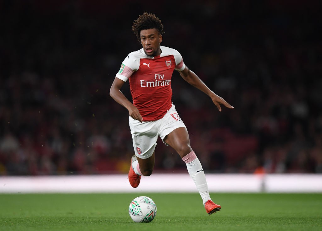 Alex Iwobi put in another impressive performance for Arsenal. (Photo courtesy: AFP/Getty)