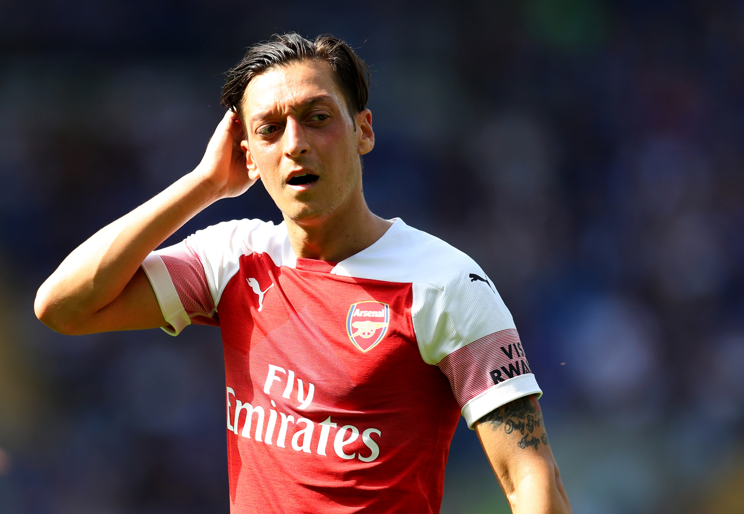 CARDIFF, WALES - SEPTEMBER 02: Mesut Ozil of Arsenal during the Premier League match between Cardiff City and Arsenal FC at Cardiff City Stadium on September 2, 2018 in Cardiff, United Kingdom. (Photo by Catherine Ivill/Getty Images)