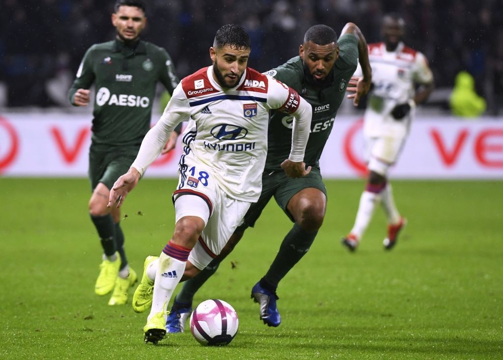 Nabil Fekir gave Lyon an injury scare, but has now declared himself fit for the Man City clash. (Photo by Philippe Desmazes/AFP/Getty Images)