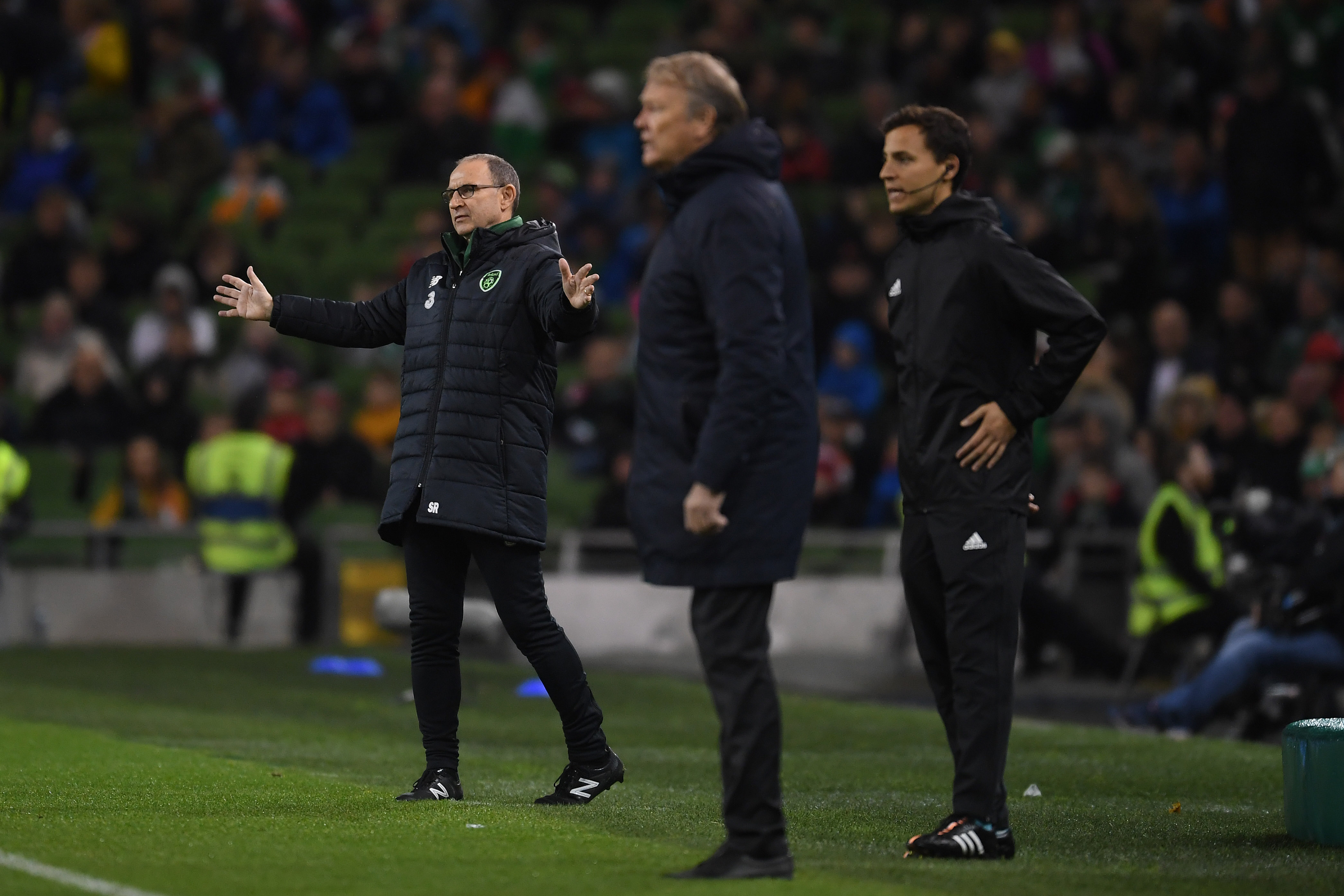 DUBLIN, IRELAND - OCTOBER 13: Ireland manager Martin O'Neill looks on during the UEFA Nations League B Group Four match between Ireland and Denmark at Aviva Stadium on October 13, 2018 in Dublin, Ireland. (Photo by Mike Hewitt/Getty Images)