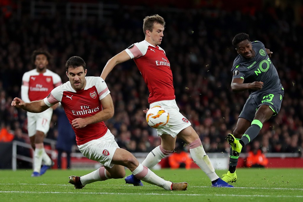 Sokratis and Holding impressed (Photo by Richard Heathcote/Getty Images)