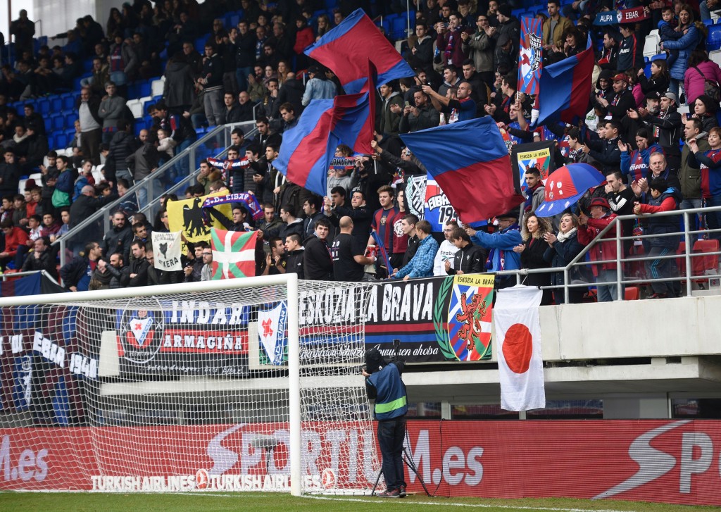 A raucous Ipurua will welcome Real Madrid on Saturday. (Photo by Ander Gillenea/AFP/Getty Images)