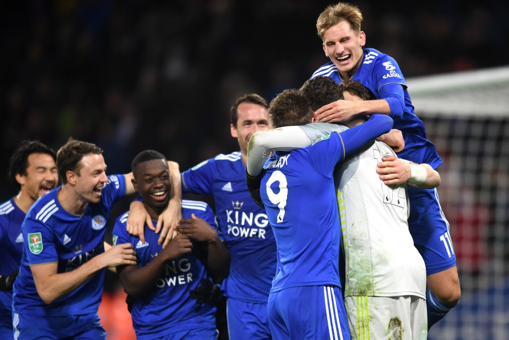 Leicester City progressed to the Carabao Cup quarter-finals with a win over Southampton in the penalty shootouts. (Photo by Michael Regan/Getty Images)