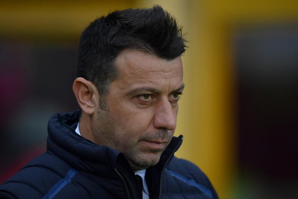 TURIN, ITALY - NOVEMBER 10: Parma Calcio head coach Roberto D Aversa looks on during the Serie A match between Torino FC and Parma Calcio at Stadio Olimpico di Torino on November 10, 2018 in Turin, Italy. (Photo by Valerio Pennicino/Getty Images)