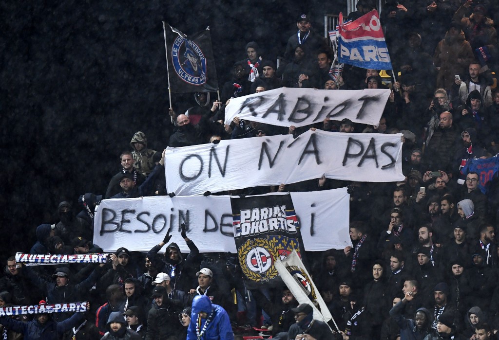 "Rabiot, we don't need you" - Rabiot has become the pantomime villain at PSG. (Photo by Franck Fife/AFP/Getty Images)