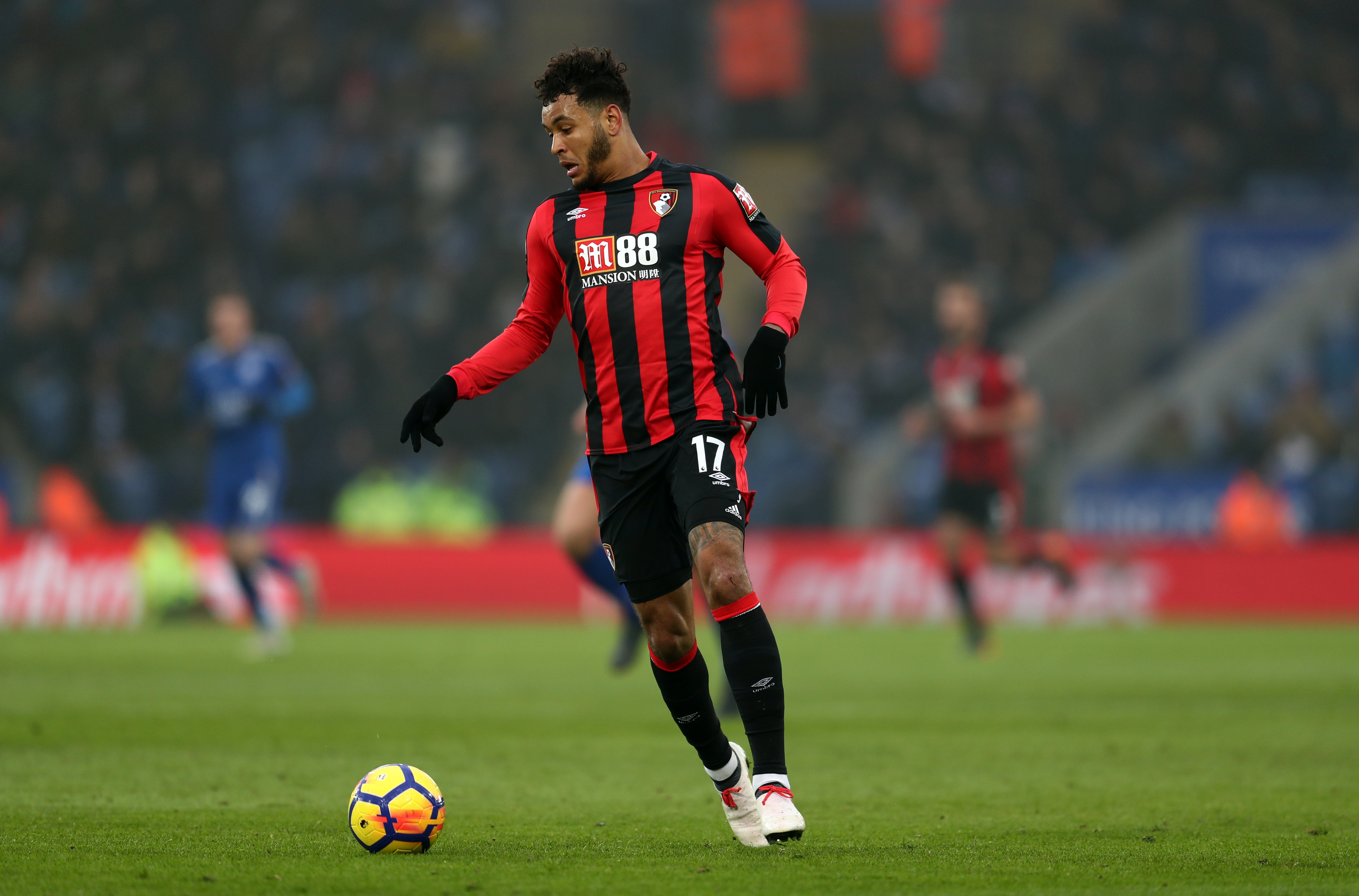 LEICESTER, ENGLAND - MARCH 03: Joshua King of AFC Bournemouth during the Premier League match between Leicester City and AFC Bournemouth at The King Power Stadium on March 3, 2018 in Leicester, England. (Photo by Catherine Ivill/Getty Images)