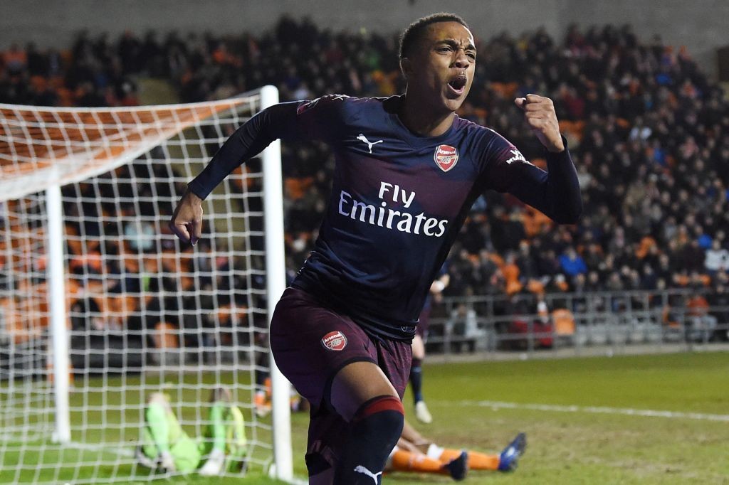 Joe Willock showed his talent with two effective goals against Blackpool. (Photo courtesy: AFP/Getty)