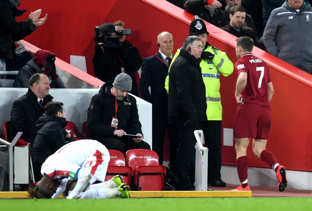 Milner sees red (Photo by Laurence Griffiths/Getty Images)