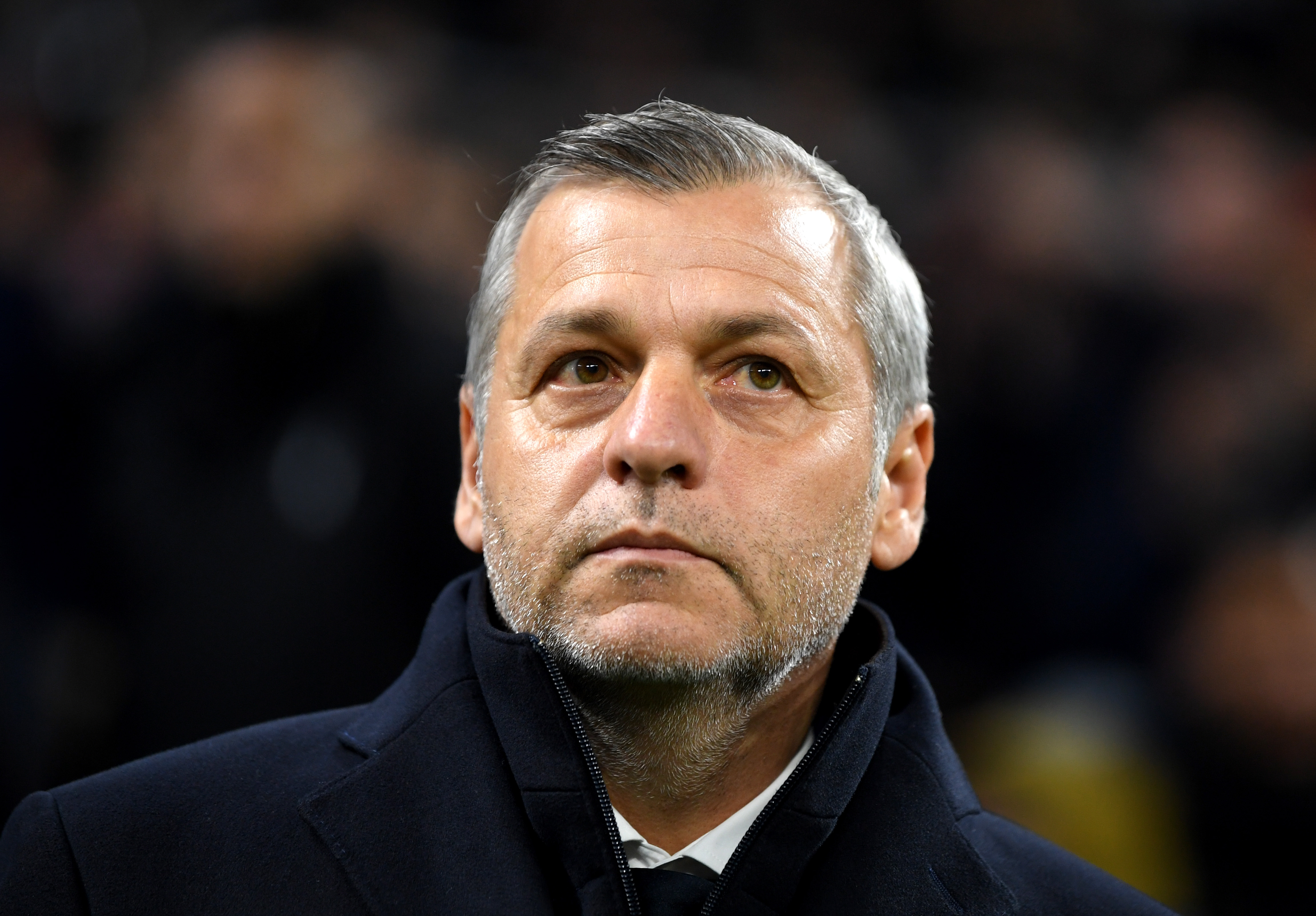 LYON, FRANCE - NOVEMBER 27: Bruno Genesio, Manager of Olympique Lyonnais looks on prior to the UEFA Champions League Group F match between Olympique Lyonnais and Manchester City at Groupama Stadium on November 27, 2018 in Lyon, France. (Photo by Shaun Botterill/Getty Images)