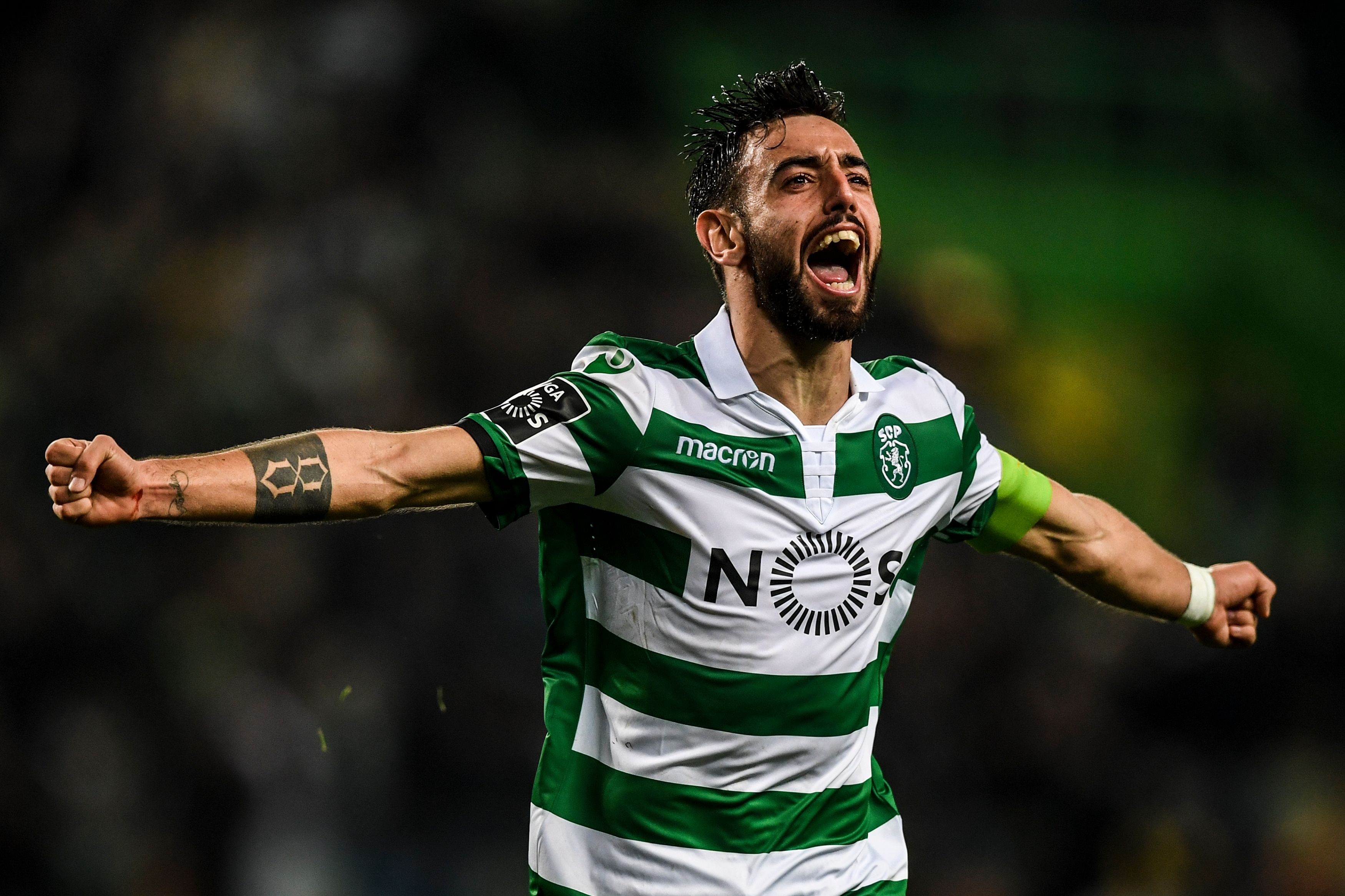 Bruno Fernandes has been Captain Fantastic for Sporting Lisbon this season. (Photo by Patricia de Melo Moreira/AFP/Getty Images)