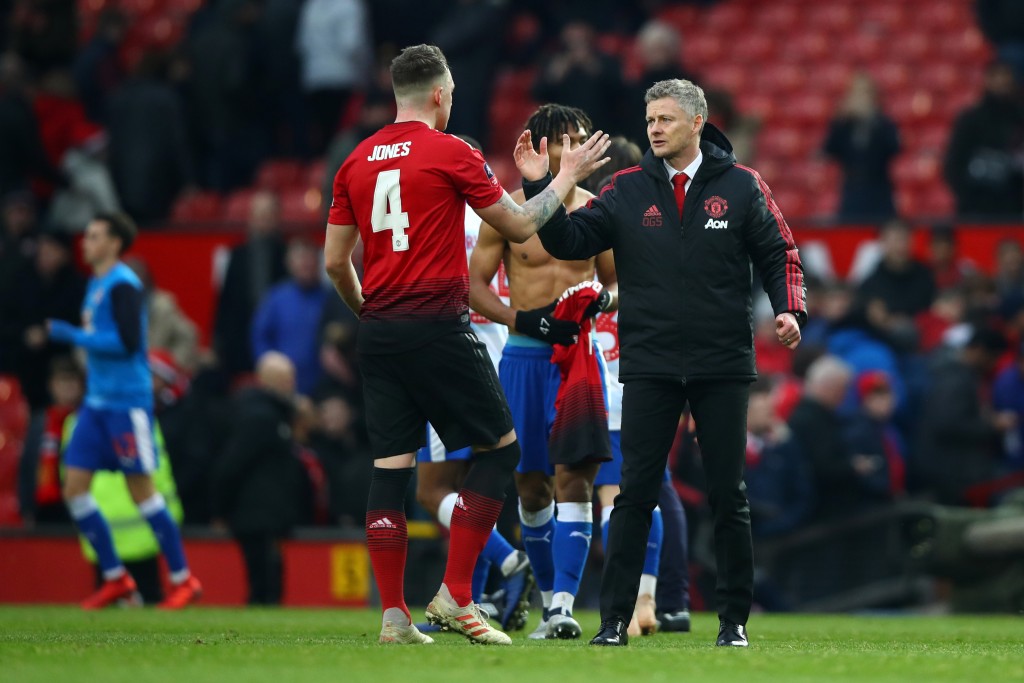Jones has become surplus to requirements for Ole Gunnar Solskjaer. (Photo by Clive Brunskill/Getty Images)