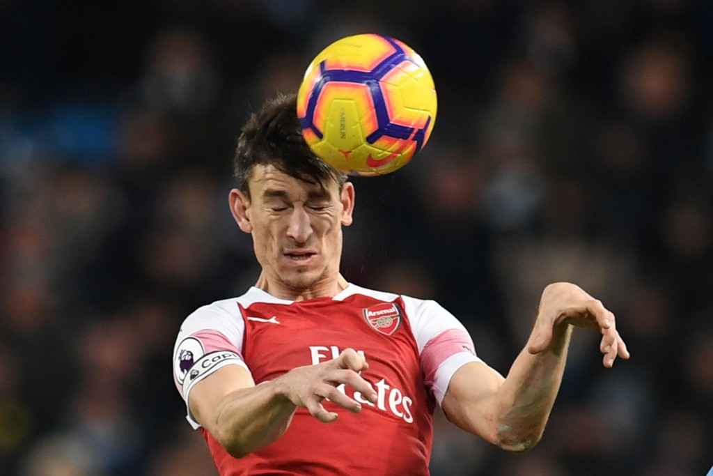 Koscielny was the best of the lot in a poor Arsenal defence. (Photo by Paul Ellis/AFP/Getty Images)