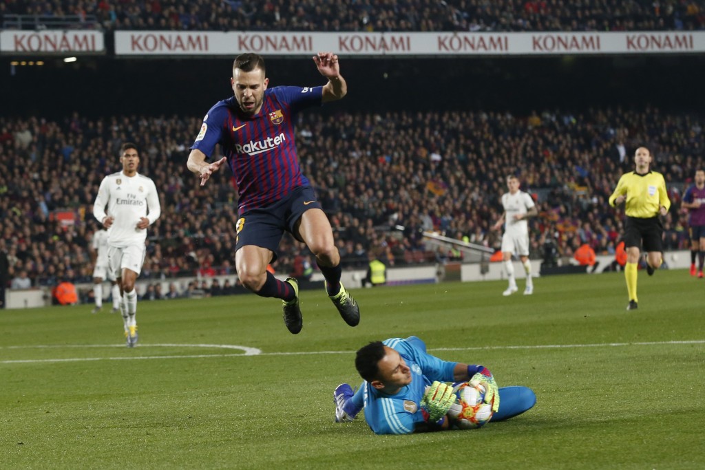 Nothing went past Navas on the night. (Photo by Pau Barrena/AFP/Getty Images)