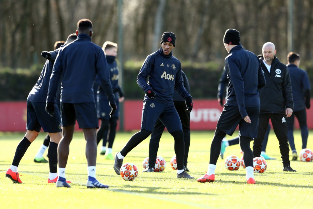 Busy in preparations ahead of their biggest test yet under Ole Gunnar Solskjaer. (Photo by Jan Kruger/Getty Images)