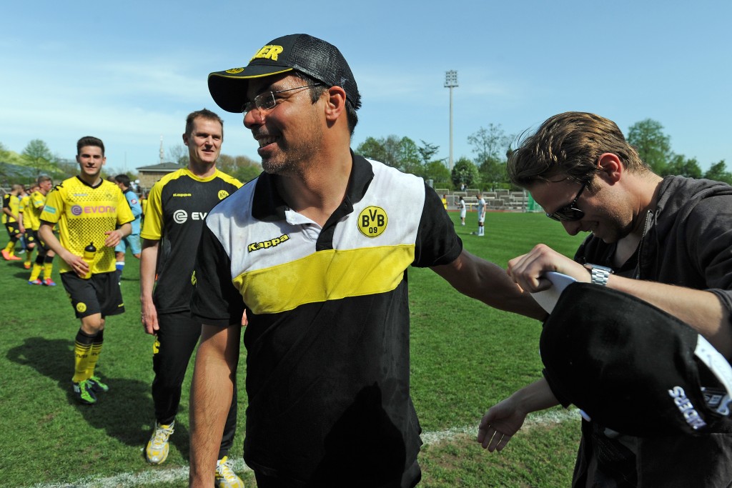 David Wagner forged a close friendship with Jurgen Klopp during their time at Borussia Dortmund. (Photo by Bongarts/Getty Images)