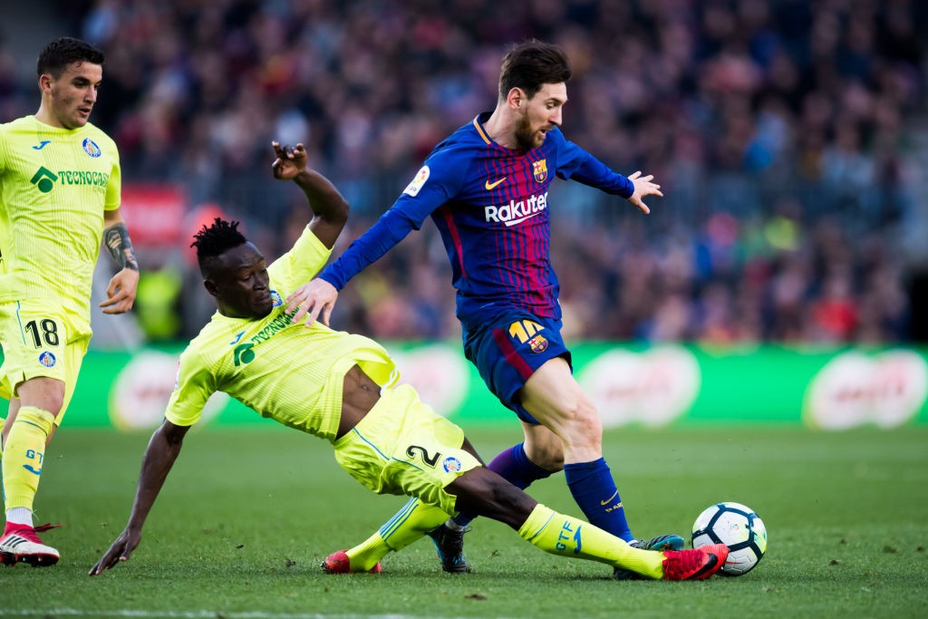 Djene Dakonam has been an impressive presence for Getafe this season. (Photo courtesy: AFP/Getty)
