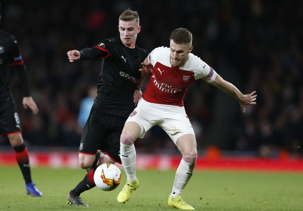 Ramsey has been growing in the midfield role with yet another strong performance. (Photo courtesy: AFP/Getty)