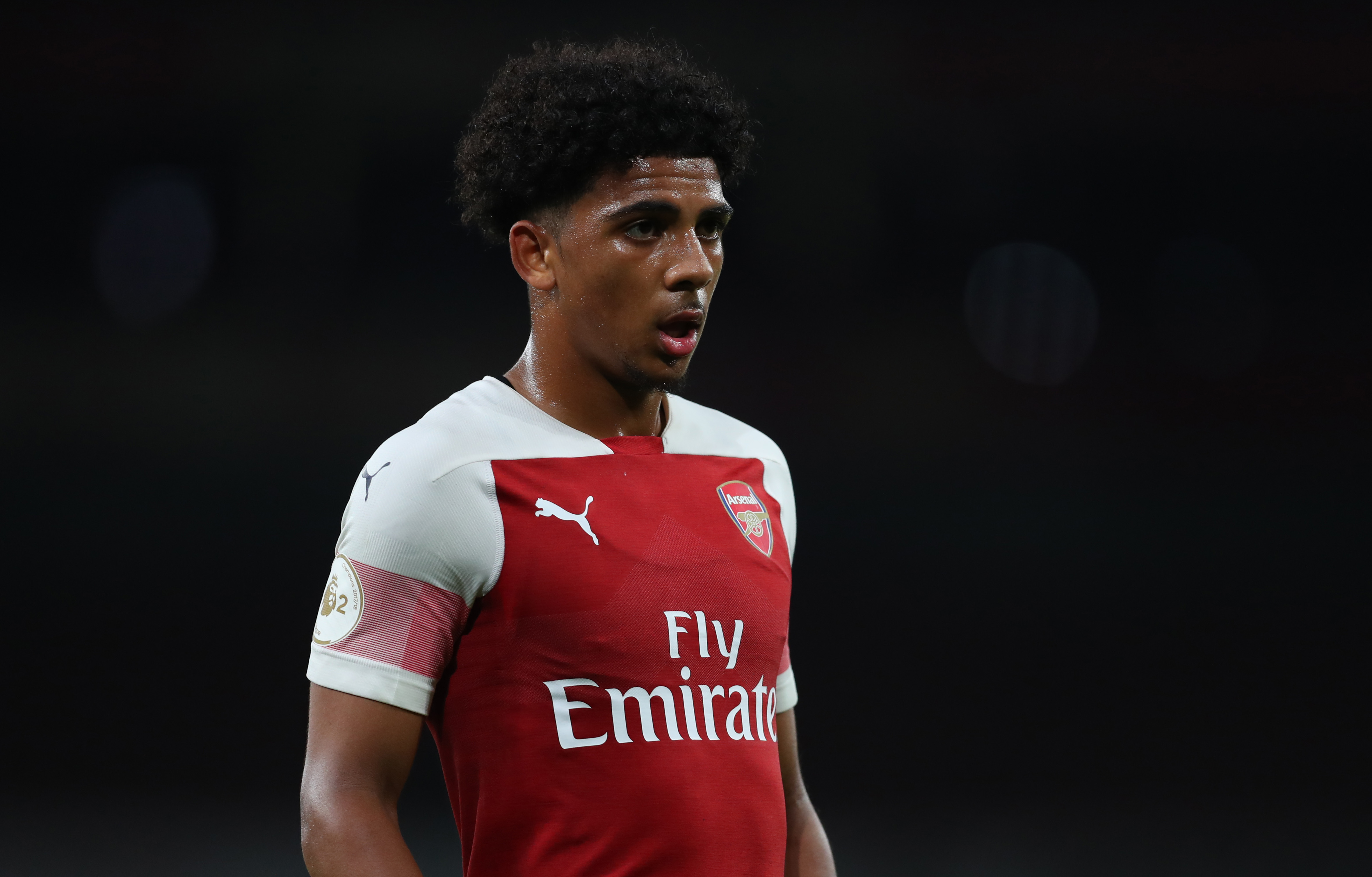 LONDON, ENGLAND - AUGUST 31: Xavier Amaechi of Arsenal during the Premier League 2 match between Arsenal and Tottenham Hotspur at Emirates Stadium on August 31, 2018 in London, England. (Photo by Catherine Ivill/Getty Images)
