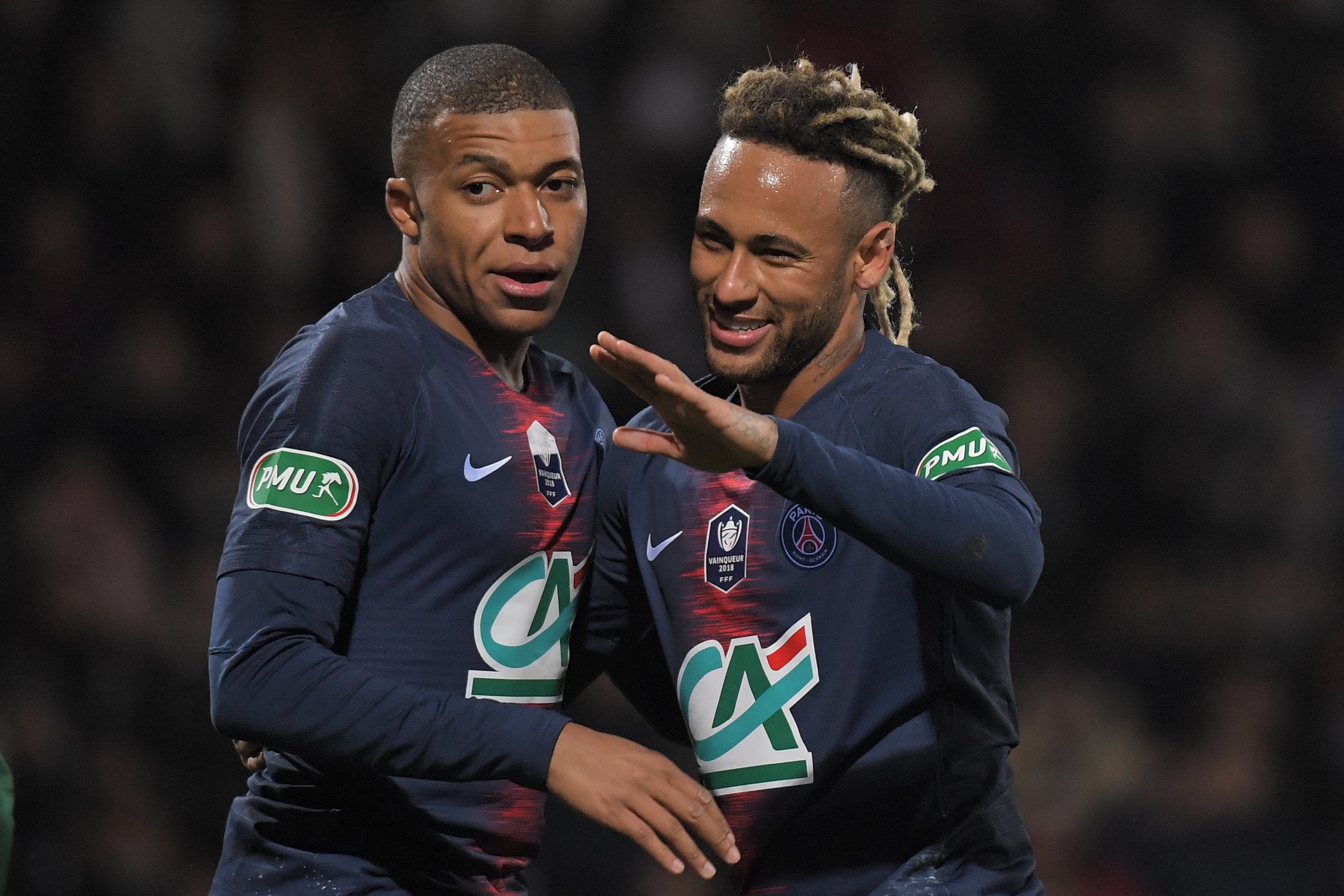 Paris' dynamic duo are set to miss the game tomorrow. (Photo by LOIC VENANCE/AFP/Getty Images)