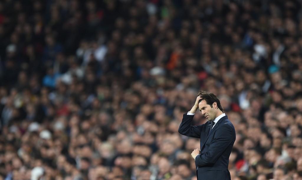 Santiago Solari ended up digging his own grave after Real Madrid bowed out of two competitions within a week. (Photo by Denis Doyle/Getty Images)